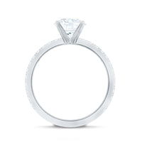 Rosec Jewels 2.75 CT zircon solitaire engagement ring with side stones, featuring a sparkling center stone and elegant band design.