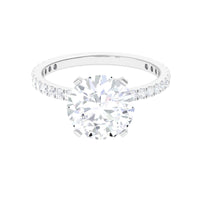 Rosec Jewels 4.75 CT zircon solitaire engagement ring with side stones, showcasing a sparkling center and detailed band design.