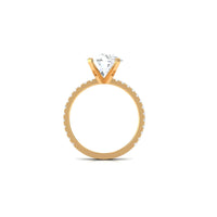 Rosec Jewels 4.75 CT zircon solitaire engagement ring with side stones, featuring a sparkling central stone and elegant band design.