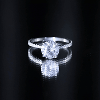 Certified 4.4 Carat Cubic Zirconia Solitaire Engagement Ring for Women