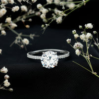 Certified 4.4 Carat Cubic Zirconia Solitaire Engagement Ring for Women