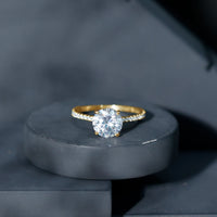 Certified 4.4 Carat Cubic Zirconia Solitaire Engagement Ring for Women