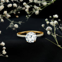 Certified 4.4 Carat Cubic Zirconia Solitaire Engagement Ring for Women