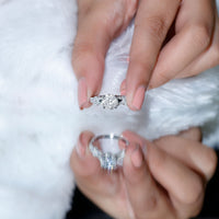 3 CT Simulated Diamond Solitaire Engagement Ring with Split Shank