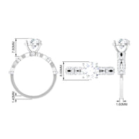 Rosec Jewels 3 CT solitaire cubic zirconia criss-cross engagement ring with sparkling stones and intricate band design.