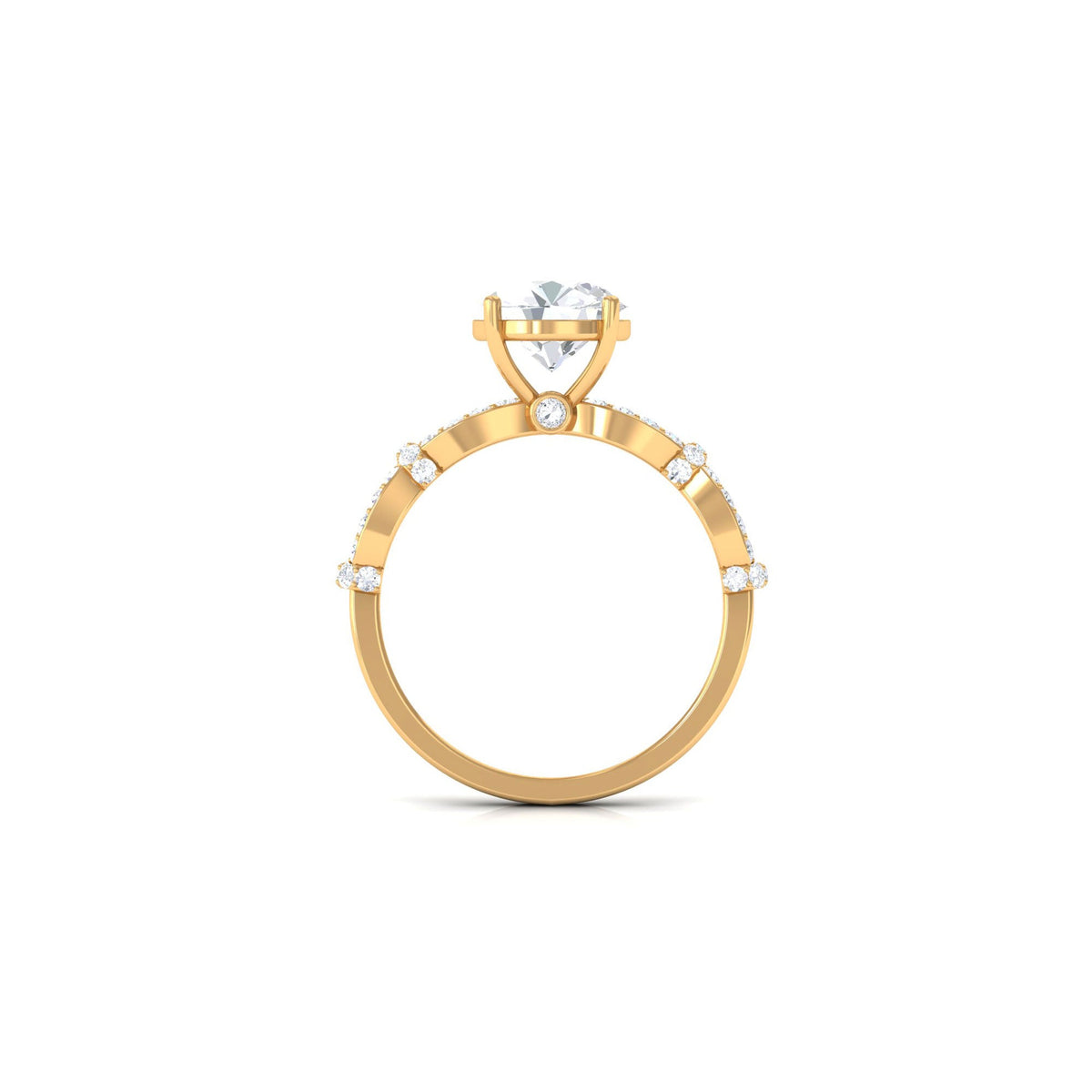 Rosec Jewels 3 CT solitaire cubic zirconia criss cross engagement ring with sparkling stones and intricate band design.