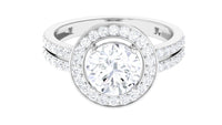 Classic cubic zirconia engagement ring with a 3.25 CT center stone, set in a silver-tone band by Rosec Jewels.