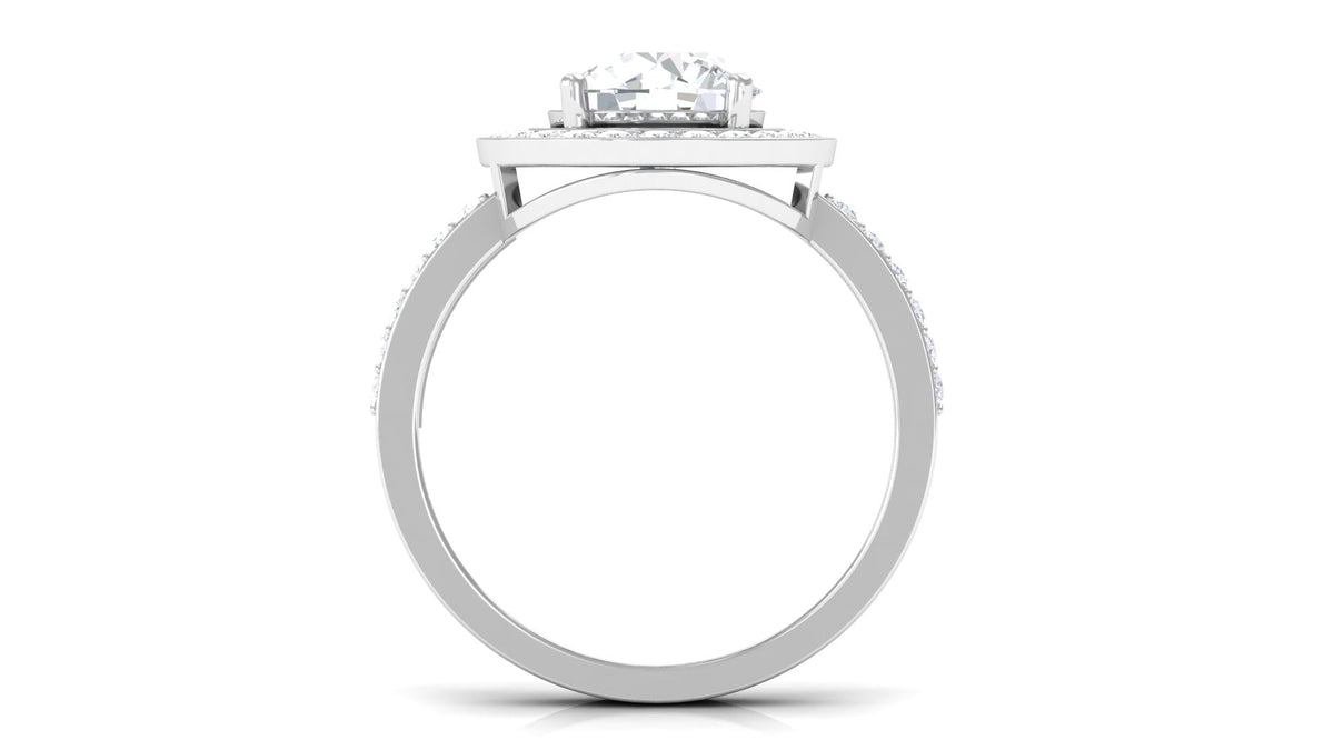 Rosec Jewels 3.25 CT classic cubic zirconia engagement ring with a sparkling central stone and elegant band.