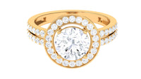Rosec Jewels 3.25 CT cubic zirconia engagement ring with a classic design and sparkling center stone, showcasing elegant jewelry craftsmanship.