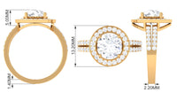 Rosec Jewels 3.25 CT cubic zirconia engagement ring with a classic design and sparkling central stone.