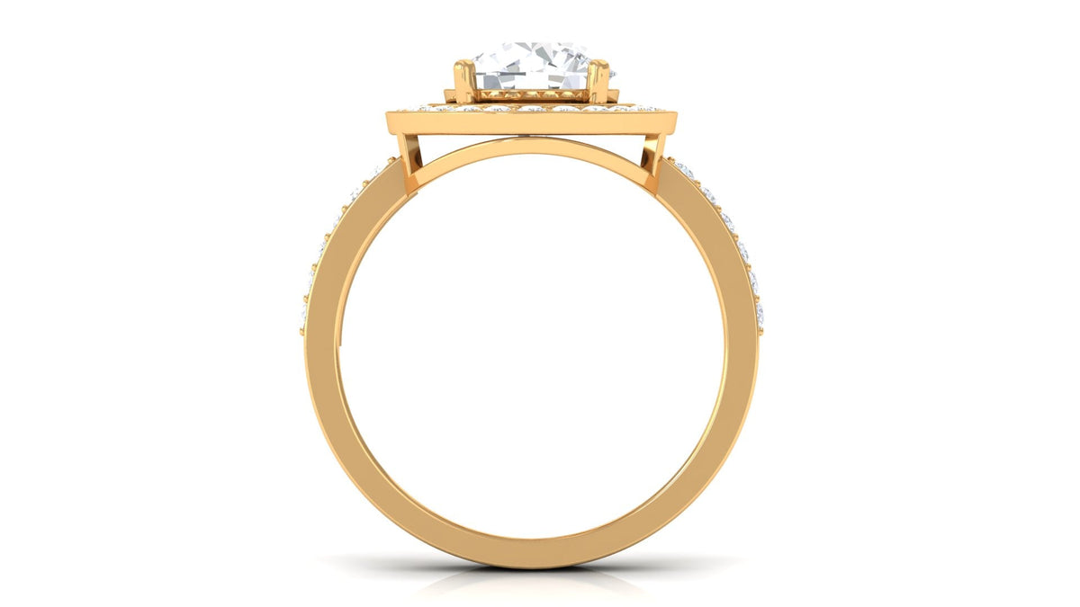 Rosec Jewels 3.25 CT classic cubic zirconia engagement ring with a sparkling central stone and elegant band design.