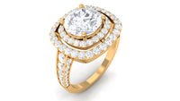 Cubic Zirconia Double Halo Engagement Ring