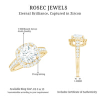 Cubic Zirconia Vintage Inspired Engagement Ring