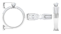 Certified Cubic Zirconia Statement Engagement Ring