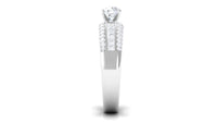 Certified Cubic Zirconia Statement Engagement Ring