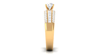 Certified Cubic Zirconia Statement Engagement Ring