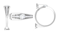 Cubic Zirconia Solitaire Band Ring
