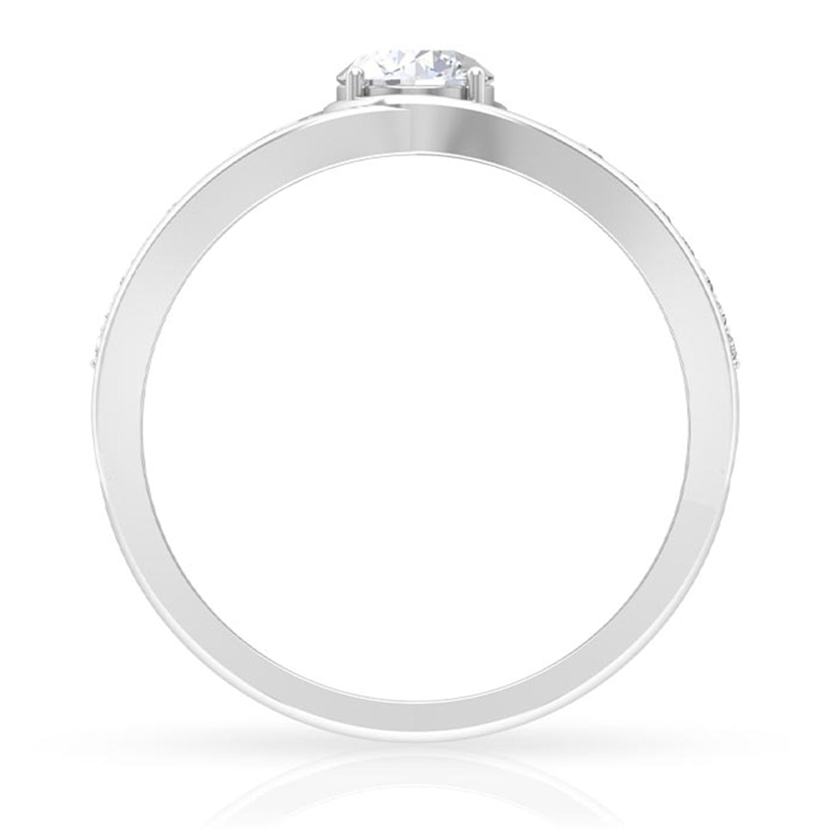 Cubic Zirconia Solitaire Band Ring