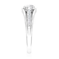 Cubic Zirconia Solitaire Band Ring