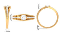 Cubic Zirconia Solitaire Band Ring