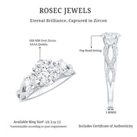 Cubic Zirconia Vintage Inspired Infinity Engagement Ring