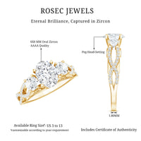 Cubic Zirconia Vintage Inspired Infinity Engagement Ring