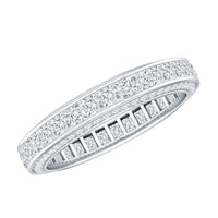 Princess Cut Zircon Full Eternity Band Ring