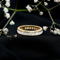Princess Cut Zircon Full Eternity Band Ring