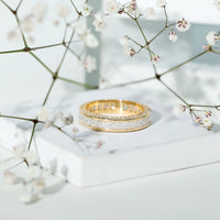 Princess Cut Zircon Full Eternity Band Ring