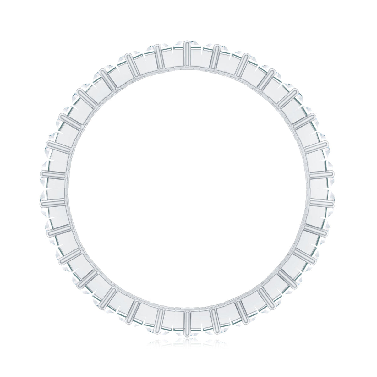Baguette Cut Cubic Zirconia Uneven Eternity Band Ring
