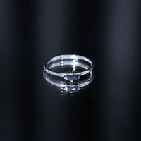 Natural Baguette Blue Sapphire Promise Ring for Women