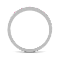 Minimal Ruby Diamond Ring in Channel Set