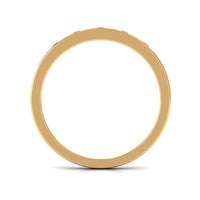 Minimal Ruby Diamond Ring in Channel Set
