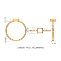 Princess cut fire opal solitaire promise ring with diamonds from Rosec Jewels, featuring a central fiery opal gemstone.