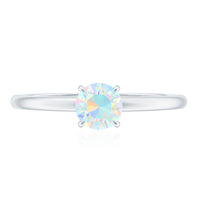 Certified Real Ethiopian Opal October Birthstone Ring