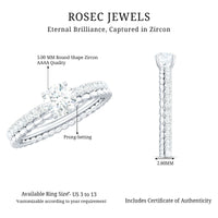 1.50 CT Certified Zircon Solitaire Engagement Ring