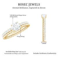 1.50 CT Certified Zircon Solitaire Engagement Ring