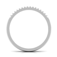 Baguette Cut CZ Diamond Half Eternity Ring in Channel Setting