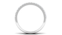 1.50 CT Certified Zircon Semi Eternity Ring in Pave Setting