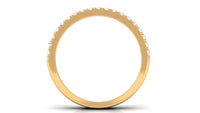 1.50 CT Certified Zircon Semi Eternity Ring in Pave Setting