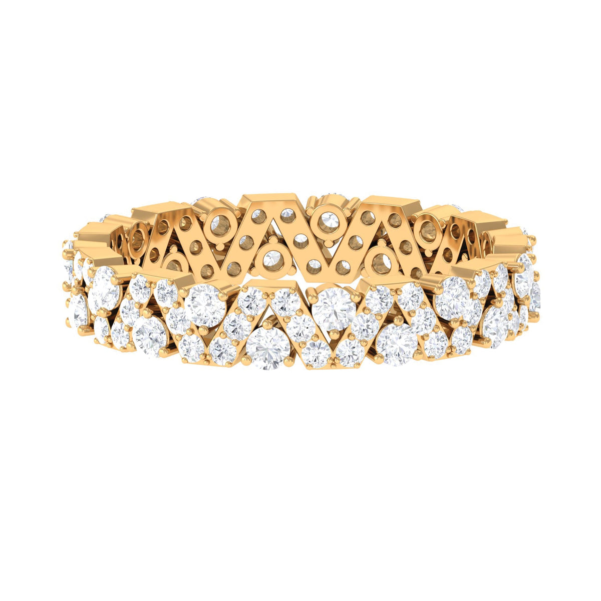 Zircon Wedding Anniversary Eternity Ring