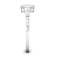 Emerald Cut Zircon Classic Solitaire Engagement Ring