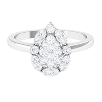 Cubic Zirconia Engagement Ring in Illusion Setting