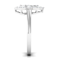 Cubic Zirconia Engagement Ring in Illusion Setting