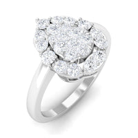 Cubic Zirconia Engagement Ring in Illusion Setting