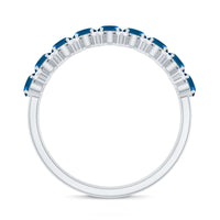 London Blue Topaz Half Eternity Band with Certificate