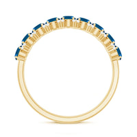 London Blue Topaz Half Eternity Band with Certificate