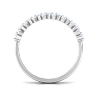 Rosec Jewels 2.5 CT moonstone and diamond semi-eternity ring showcasing a band with alternating moonstones and diamonds.