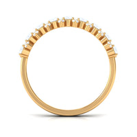 Rosec Jewels 2.5 CT moonstone and diamond semi eternity ring showcasing a band with moonstone and diamond accents.