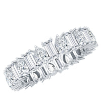 Pear and Baguette Cut Moissanite Alternate Eternity Band